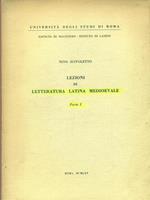 Lezioni di letteratura latina medioevale parteI