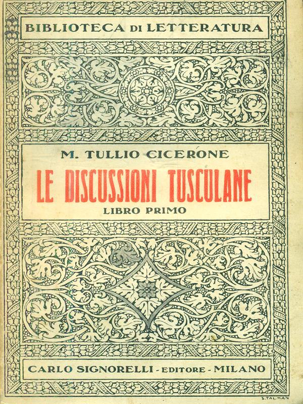 Le discussioni tusculane libro I