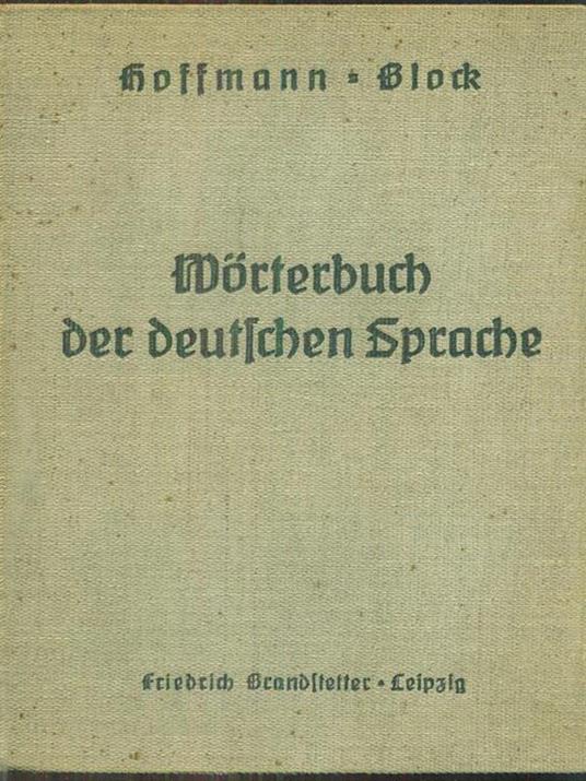 Worterbuch der deutschen sprache - Peter Friedrich Ludwig Hoffmann - copertina