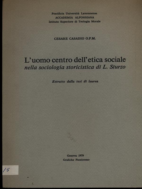 L' uomo centro dell'etica sociale