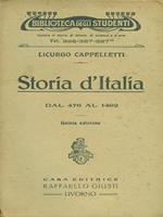 Storia d'Italia dal 476 al 1492