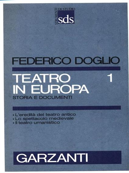 Teatro in Europa 1 - copertina