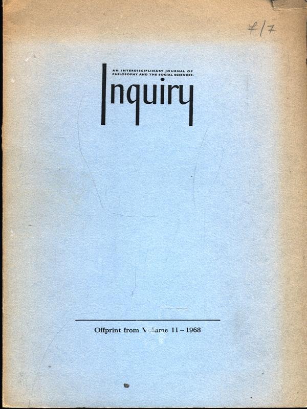 Inquiry. Offprint from Volume 11/1968