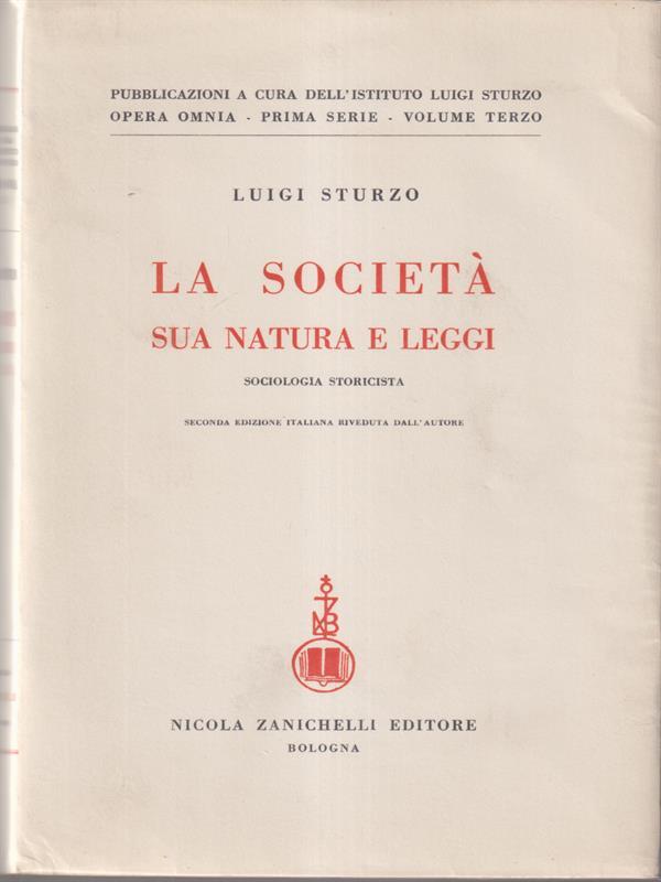 La società sua natura e leggi