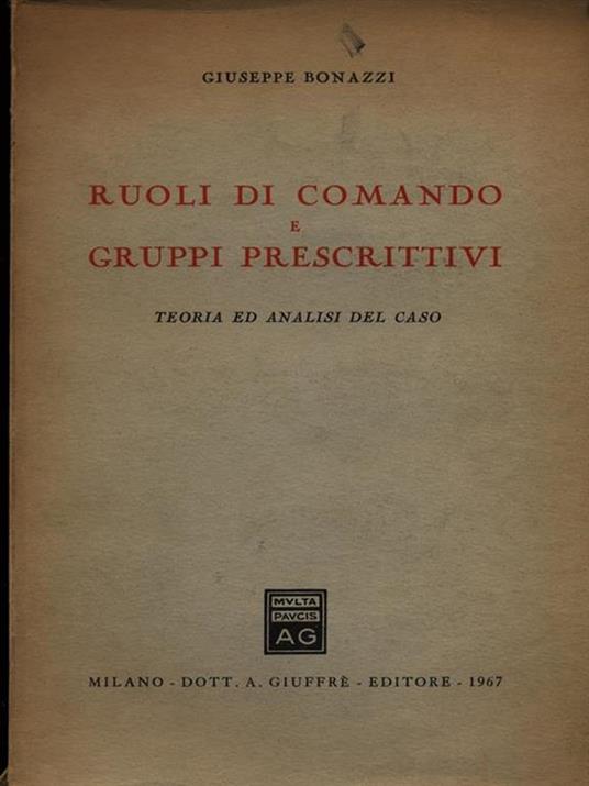 Ruoli di comando e gruppi prescrittivi - copertina