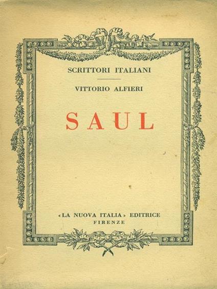 Saul - Vittorio Alfieri - copertina