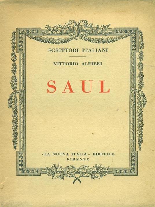 Saul - Vittorio Alfieri - copertina