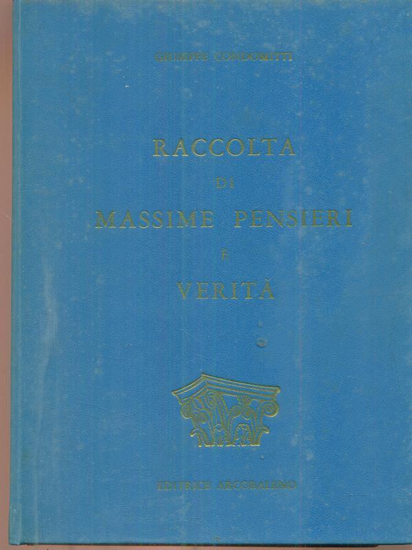 Raccolta di massime pensieri e verità