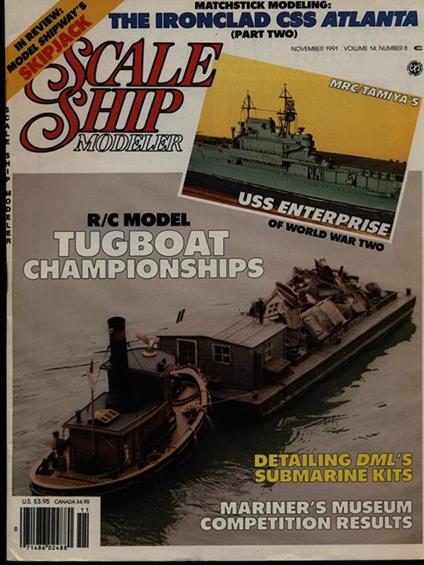 Scale ship modeler Vol. 14 n. November 1991 - copertina