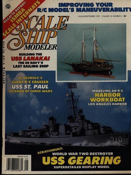 Scale ship modeler Vol. 14 n. 6/august-september 1991 - copertina
