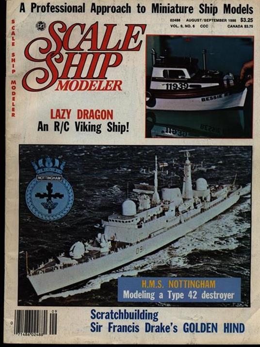 Scale ship modeler Vol. 9 n. 6/august-september 1986 - copertina
