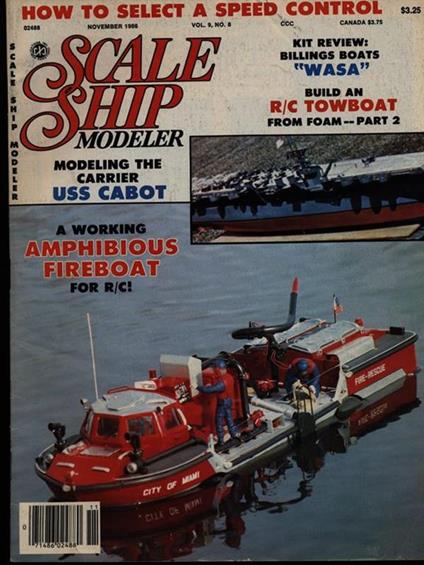 Scale ship modeler Vol. 9 n. 8/november 1986 - copertina
