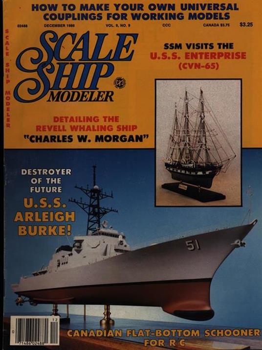 Scale ship modeler Vol. 9 n. 9/december 1986 - copertina