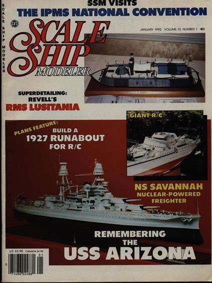 Scale ship modeler Vol. 15 n. 1/jamuary 1992 - copertina
