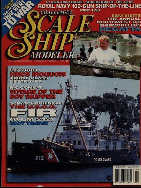 Scale ship modeler Vol. 20 n. 5/november-december 1997 - copertina