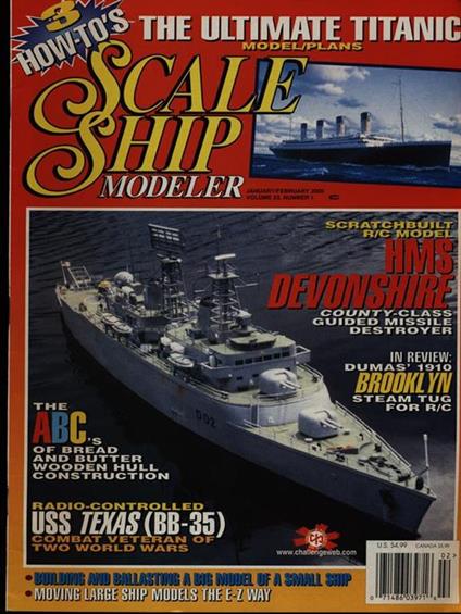 Scale ship modeler Vol. 23 n. 1/january-february 2000 - copertina