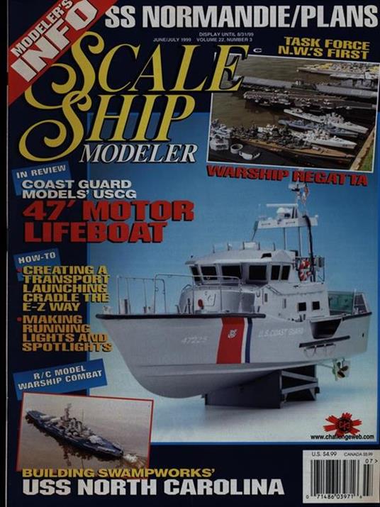 Scale ship modeler Vol. 22 n. 3/june-july 1999 - copertina