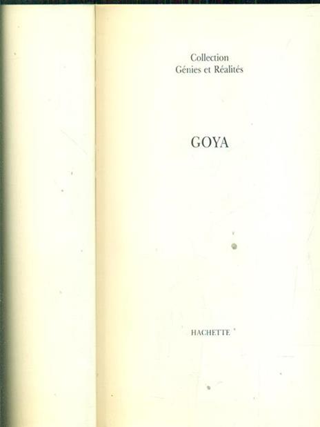 Goya - copertina