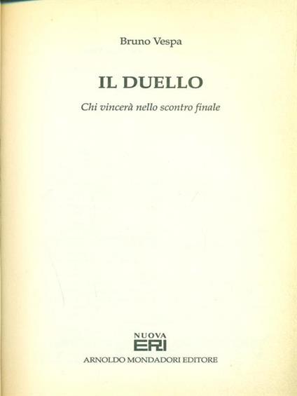 Il Duello - Bruno Vespa - copertina