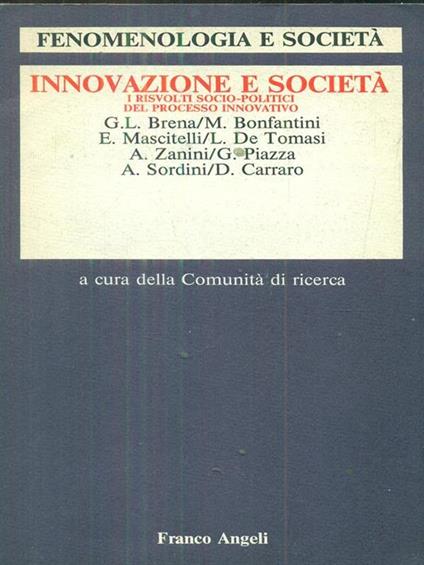 Innovazione e società - copertina