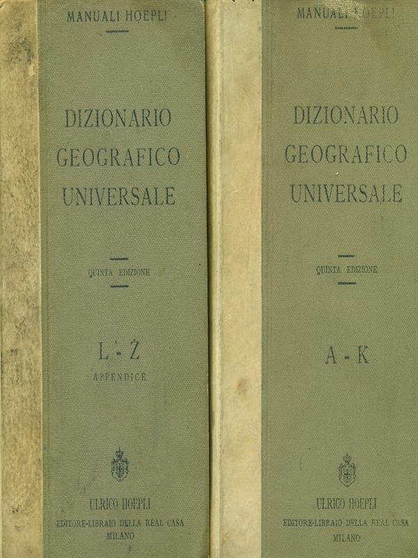 Dizionario geografico universale vol. I-II