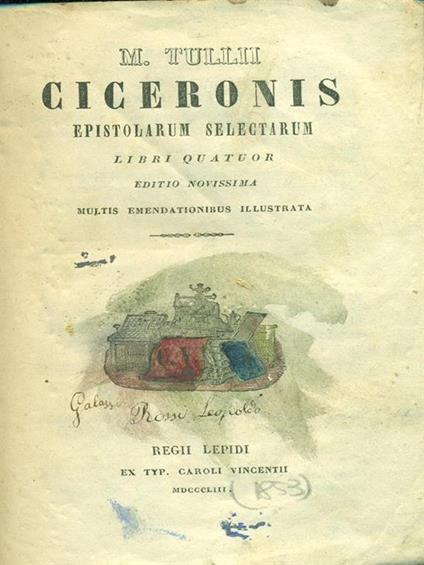Ciceronis - M. Tullii - copertina