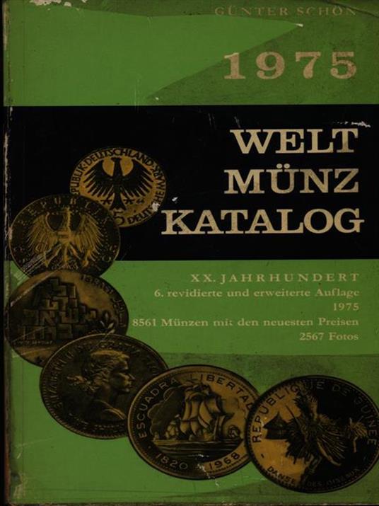 Weltz Munz Katalog - Gunter Schon - copertina