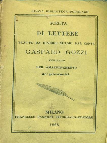Scelta di lettere - Gasparo Rozzi - copertina