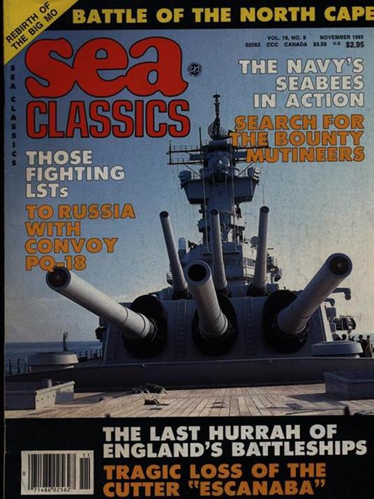 Sea Classics november 1985 vol. 18/n. 8 - copertina