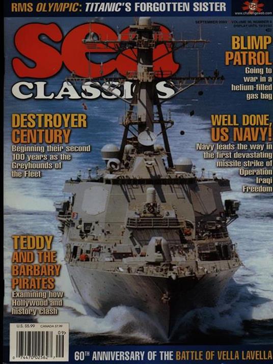 Sea Classics september 2003 vol. 36/n. 9 - copertina