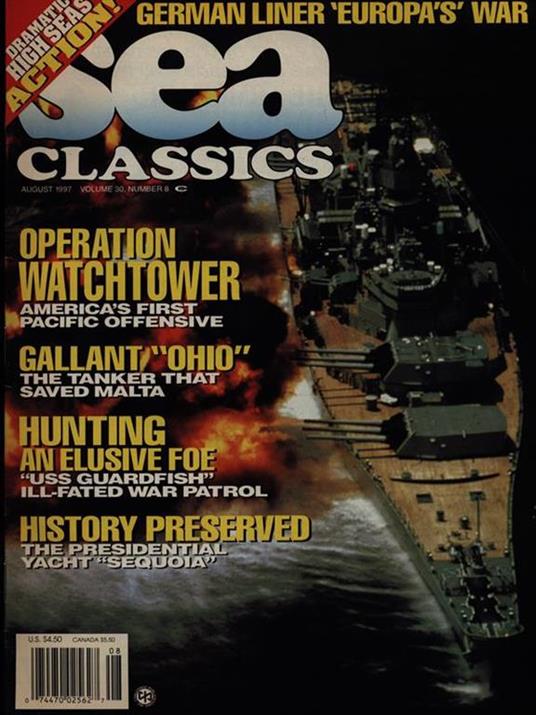 Sea Classics august 1997 vol. 30/n. 8 - copertina
