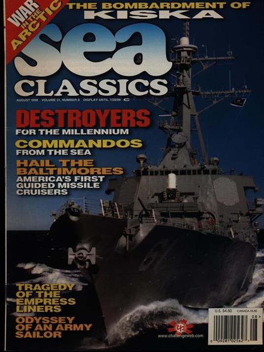 Sea Classics august 1998 vol. 31/n. 8 - copertina
