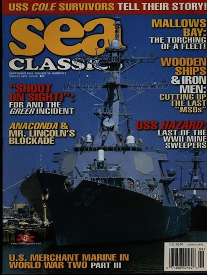 Sea Classics september 2001 vol. 34/n. 9 - copertina