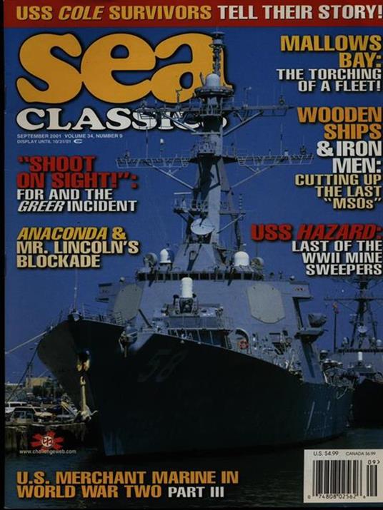 Sea Classics september 2001 vol. 34/n. 9 - copertina