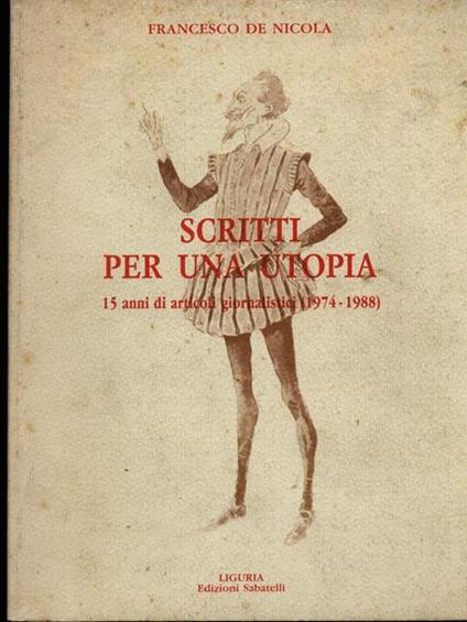 Scritti per una utopia - copertina