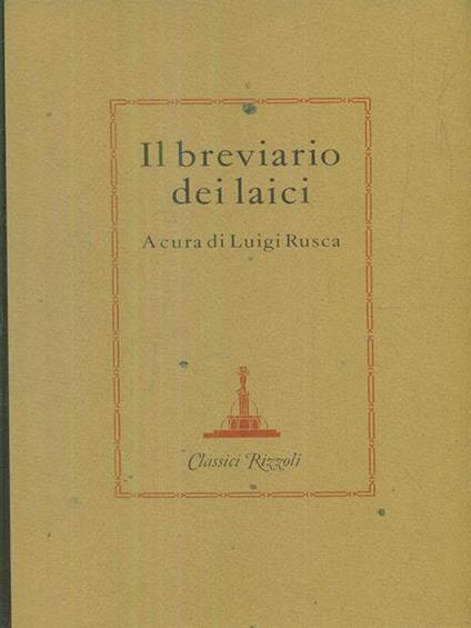 Il breviario dei laici - Luigi Rusca - copertina
