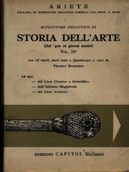 Storia dell'arte vol. II - Franco Barbieri - copertina
