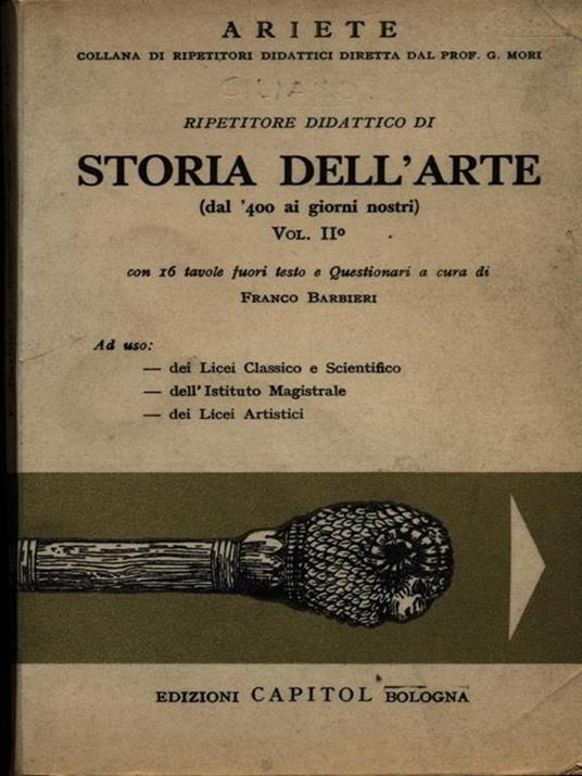 Storia dell'arte vol. II - Franco Barbieri - copertina