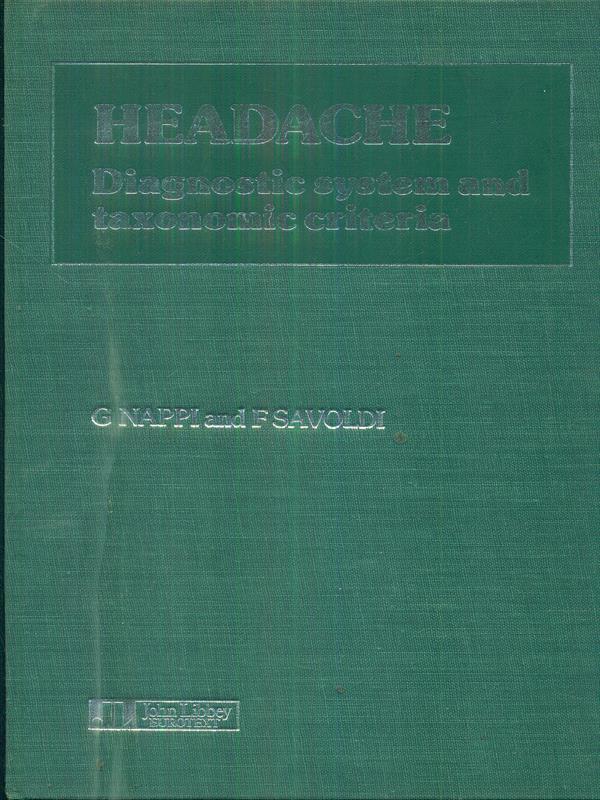 Headache diagnostic system and taxonomic criteria