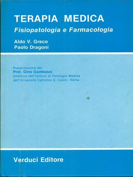 Terapia medica - Aldo V. Greco,P. Dragoni - copertina