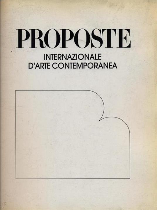 Proposte internazionale d'arte contemporanea - copertina