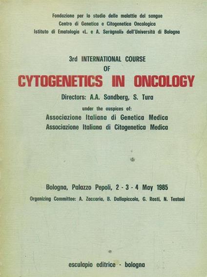 3rd international course of cytogenetics in oncology 1985 - copertina