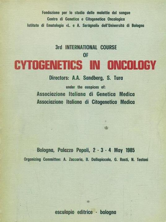 3rd international course of cytogenetics in oncology 1985 - copertina