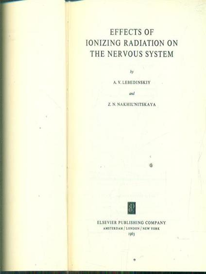 effects of ionizing radiation on the nervous system - copertina