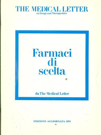 farmaci di scelta supp n 20 / 15 ottobre 1993 - copertina