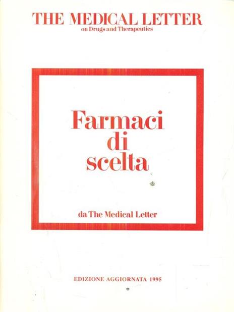 Farmaci di scelta supp n 20 / 15 ottobre 1995 - copertina