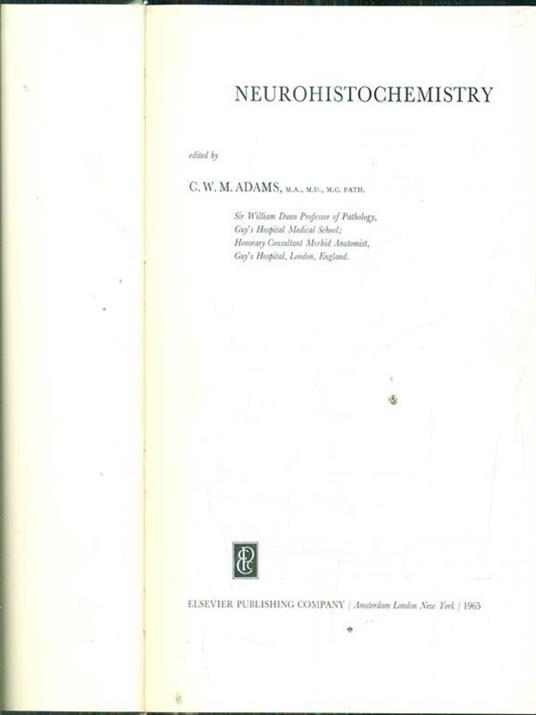 Neurohistochemistry - copertina