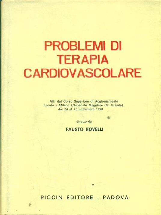 Problemi di terapia cardiovascolare - Fausto Rovelli - copertina
