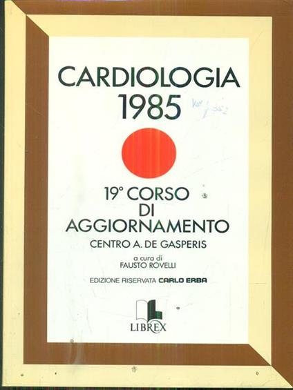 cardiologia 1985 - Fausto Rovelli - copertina