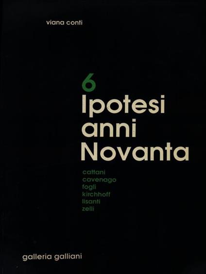 6 ipotesi anni Novanta - Viana Conti - copertina